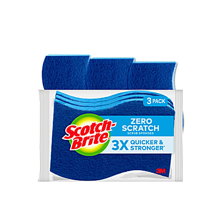 Scotch-Brite Multipurpose Sponges, 3 Scrubbing Sponges, Great For Washing Dishes and Cleaning Kitchen