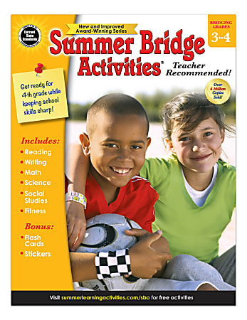 Carson-Dellosa Summer Bridge Activities Workbook, Grades 3-4