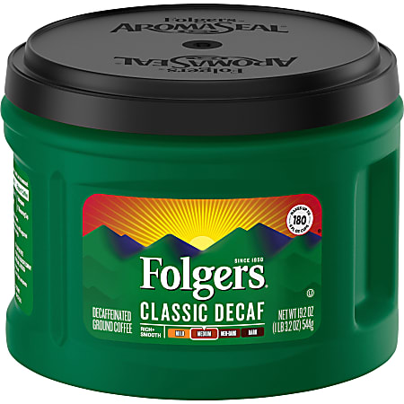 Folgers® Classic Decaf Coffee Medium, 19.2 oz Per Canister