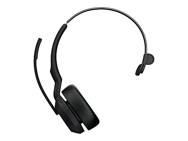 Jabra Evolve2 55 UC Mono - Headset - on-ear - Bluetooth - wireless - active noise canceling - USB-A via Bluetooth adapter - black - Optimized for UC
