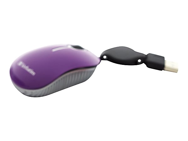 Verbatim® Commuter Series Mini Travel Optical Mouse For USB 2.0, Purple
