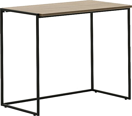 Allermuir Crate 36"W Compact Desk, Walnut/Black