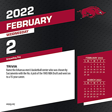 University Of Arkansas Calendar 2022 Lang Daily Calendar University Arkansas 22 - Office Depot