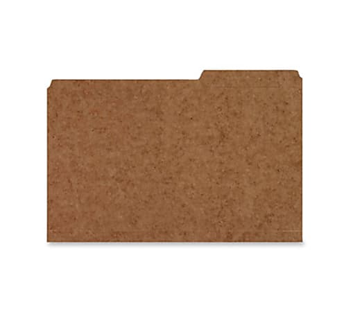 Smead 2/5 Tab Cut Letter Recycled Top Tab File Folder - 8 1/2" x 11" - 3/4" Expansion - Top Tab Location - Right Tab Position - Kraft - Kraft - 10% - 100 / Box