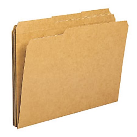 Office Depot® Brand File Folders, 1/3 Cut, Legal Size (8-1/2" x 14"), 3/4" Expansion, Kraft, Box Of 100