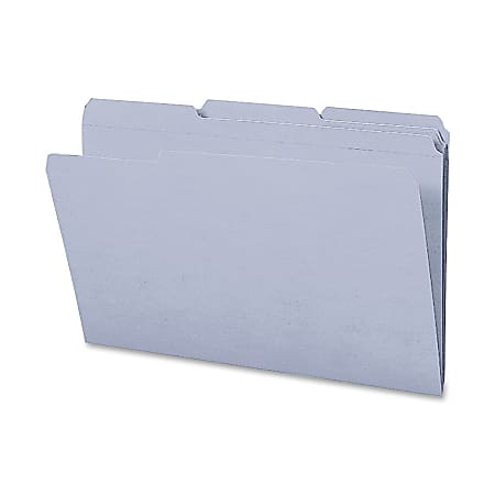Smead® 1/3-Cut 2-Ply Color File Folders, Legal Size, Gray, Box Of 100
