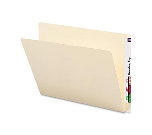 Smead® Extended End Tab Folders, 8-1/2" x 11", Letter Size, Manila, Box Of 100 Folders