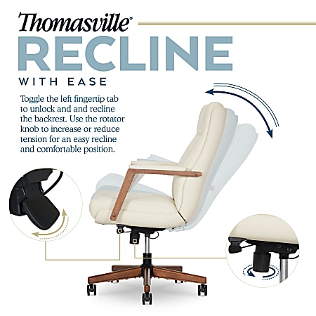 Thomasville Fendley Ergonomic Faux Leather Mid Back Office Chair