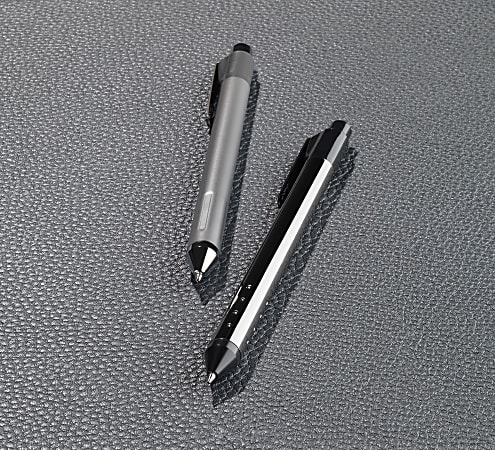 TUL Gel Pens Retractable Fine Point 0.5 mm Gray Barrel Black Ink Pack of 12