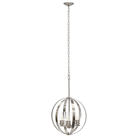 Lalia Home 3-Light Hanging Metal Globe And Clear