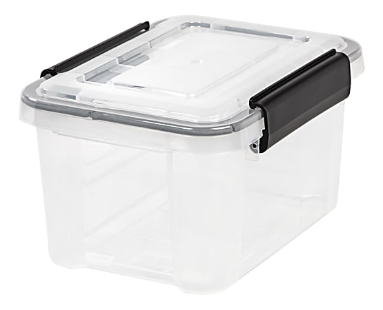 Storage Bin, Clear Plastic, 8 x 8 x 6 In.