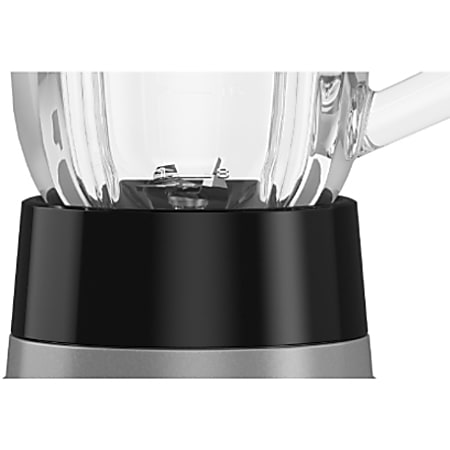 BLACK+DECKER Power Crush Multi-Function Blender with 6-Cup Glass Jar, Black,  Silver, BL1220SG 