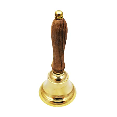 Affluence Unlimited School Hand Bell, 6 1/2", Gold