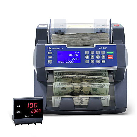 AccuBanker AB5800 Banknote Counter, 10”H x 10-7/16”W x
