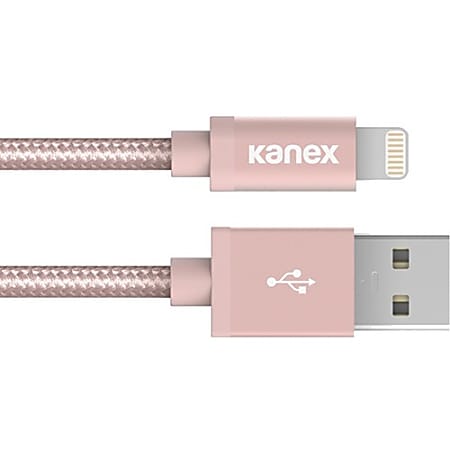 Kanex Sync/Charge Lightning/USB Data Transfer Cable - 9.84 ft Lightning/USB Data Transfer Cable - First End: Lightning - Second End: USB - Rose Gold