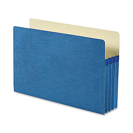 Smead® Color Top-Tab File Pockets, Legal Size, 3 1/2" Expansion, Blue