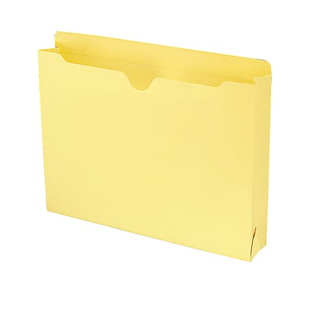 Smead® Expanding Reinforced Top-Tab File Jackets, 2" Expansion, Letter Size, Yellow, Box Of 50