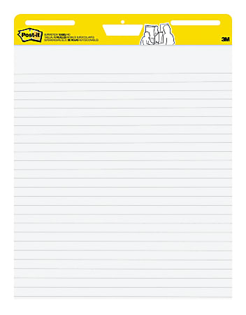 Post-it Super Sticky Easel Pad, 25 in x 30 in, Lined, 30 Sheets Per Pad, 561WLSS