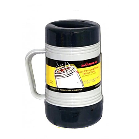 Brentwood Glass VacuumFoam Insulated Food Thermos 16.9 Oz White