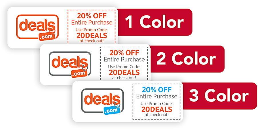 Custom 1, 2 Or 3 Color Printed Labels/Stickers, Rectangle, 15/16" x 2-1/2", Box Of 250