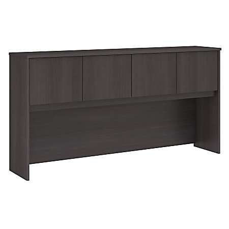 Bush® Business Furniture Hybrid 72"W Desk Hutch, Storm Gray, Standard Delivery