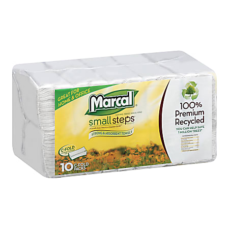Marcal® C-Fold 1-Ply Paper Towels, Pack Of 1500 Sheets