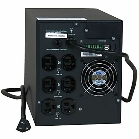 Vertiv Liebert GXT3 1000VA UPS, Mini-Tower Model, UL/c-UL Listed, 120VAC (GXT3-1000MT120) - 1000VA/900W - 5 Minute Full Load - 6 x NEMA 5-15R