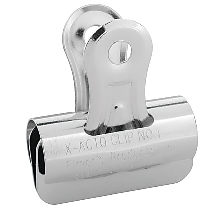Elmers Grip Bulldog Clips 1.3 Width 0.38 Size Capacity 36 Box Silver Steel Office Depot