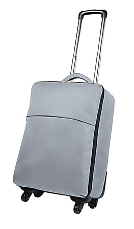 Foldable Spinner Luggage, 21 1/2"H x 14"W x 8"D, Grey