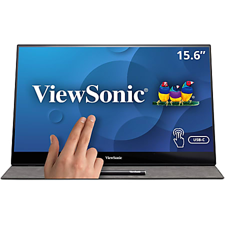 Viewsonic TD1655 15.6" LCD Touchscreen Monitor - 16:9 - 6.50 ms GTG (OD) - 16" Class - Projected Capacitive - Multi-touch Screen - Full HD - 262k - 250 Nit - LED Backlight - Speakers - HDMI - USB - VGA - ENERGY STAR 8.0, cTUVus, EPEAT, CEC - 4 Year)