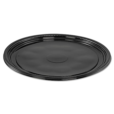 WNA Caterline® Casuals™ Thermoformed Platters, 12" Diameter, Black, Pack Of 25 Platters