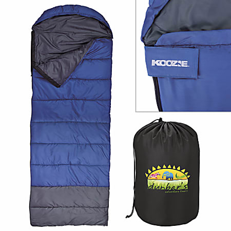 Custom Koozie Kamp Sleeping Bags, 30" x 82", Set Of 6 Bags