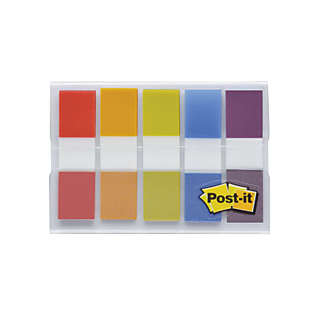 Post-it® Flags, 1/2" x 1 7/10", Marrakesh Colors Of The World, Assorted Colors, 20 Flags Per Pad, Pack Of 5 Pads