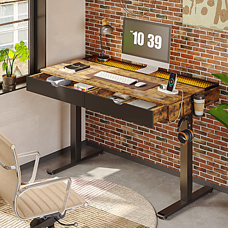 Rustic adjustable sale desk