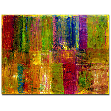 Trademark Global Color Panel Abstract Gallery-Wrapped Canvas Print By Michelle Calkins, 35"H x 47"W