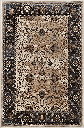 Linon Home Décor Products Paramount Area Rug, Isfahan, 3'H x 2'W, Beige/Blue
