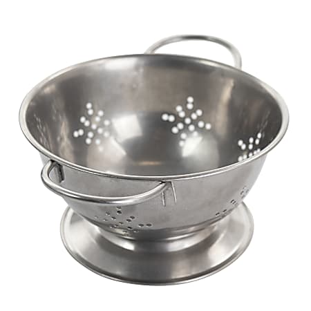 Gibson Home Normandie Stainless Steel Mini Colander, 5-5/8”, Silver