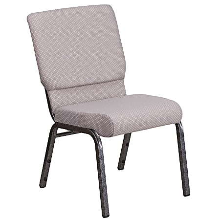 Flash Furniture HERCULES Series Stackable Church Chair, Gray Dot/Silvervein