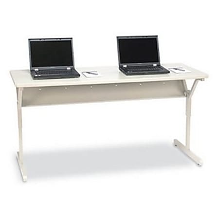 Bretford Connections 3525 Computer Desk, 32”H x 30”W, 30”D, Mist Gray/ Quartz