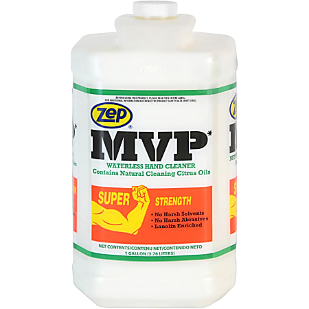 Zep Commercial MVP Waterless Liquid Hand Soap Cleaner, 128 Oz Bottle, Carton of 4