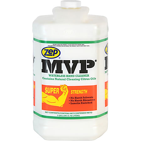 Zep Commercial MVP Waterless Liquid Hand Soap Cleaner, 128 Oz Bottle