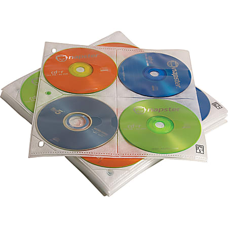 Case Logic® Prosleeves For CD Binders, 200-Disc Capacity, White