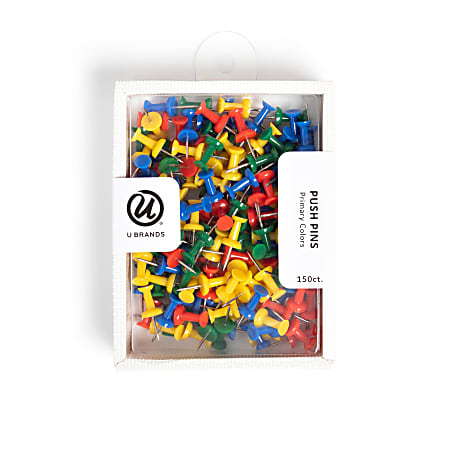 U Brands&reg; Standard Push Pins, Teacher, Set Of 150 Pins