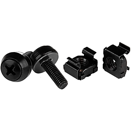 StarTech.com M5 Mounting Screws & Cage Nuts for Server Rack & Cabinet, Black, Pack Of 50