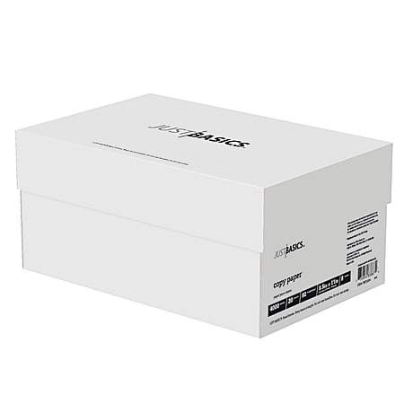 Just Basics™ Multi-Use Printer & Copy Paper, 8 Reams, White, Letter (8.5" x 11"), 4000 Sheets Per Case, 20 Lb, 92 Brightness