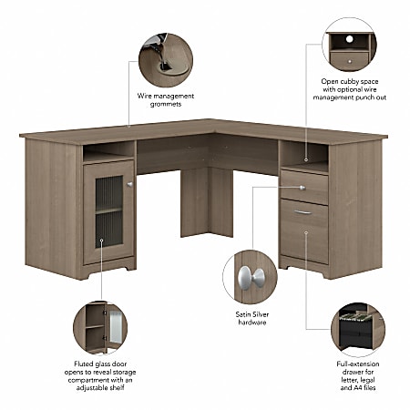 Bush furniture cabot 60w on sale l shaped computer desk wc31930k