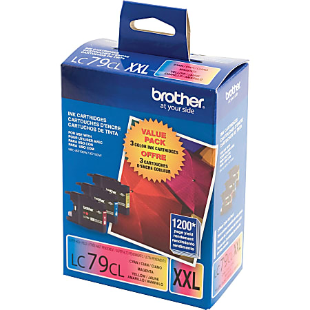 Brother LC79 Cyan Magenta Yellow Ink Cartridges Pack Of 3 LC793PKS