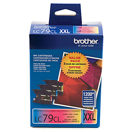 Brother® LC79 Cyan, Magenta, Yellow Ink Cartridges, Pack Of 3, LC793PKS