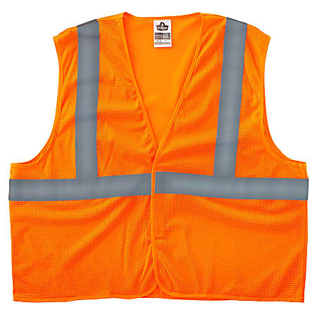 Ergodyne GloWear Safety Vest, Super Econo, Type-R Class 2, X-Small, Orange, 8205HL