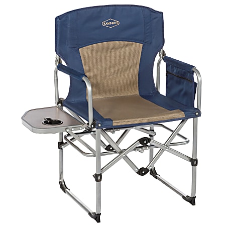 Kamp-Rite Compact Director’s Chair, Tan/Blue